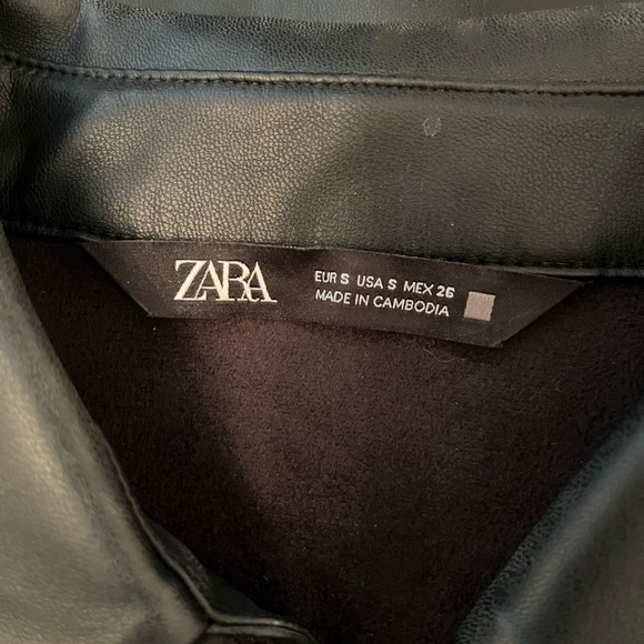 Zara faux black leather dress - Picture 2 of 7